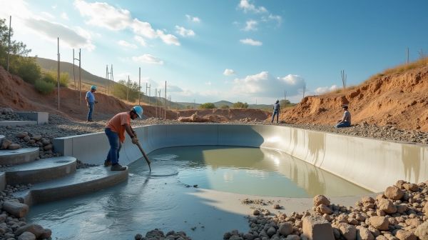 Construction de piscine en béton : techniques et étapes essentielles