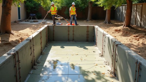 Construction de piscine en béton : techniques et étapes essentielles